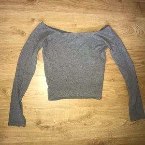 Abercrombie & Fitch grey crop top